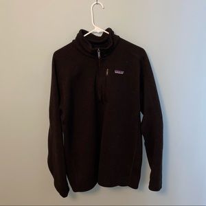 Size L Black Patagonia Quarter ZIP Sweater
